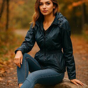 Vero Moda Hooded Windbreaker Dark Teal Small